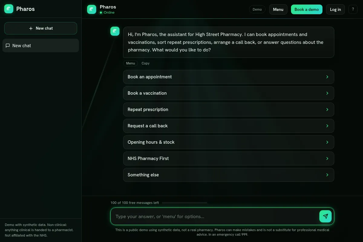 Pharos screenshot